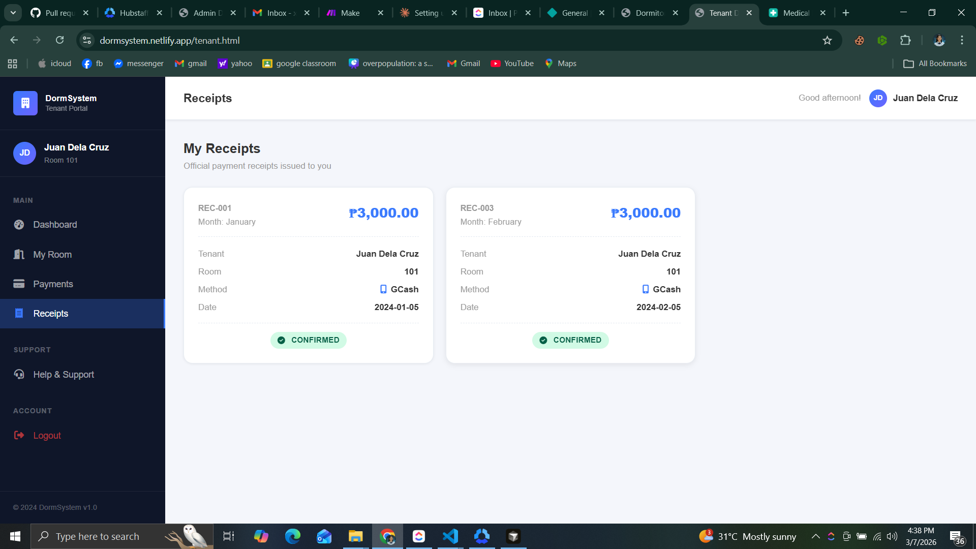 DormSystem Screenshot 4